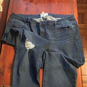 Lane Bryant girl with curves skinny jeans